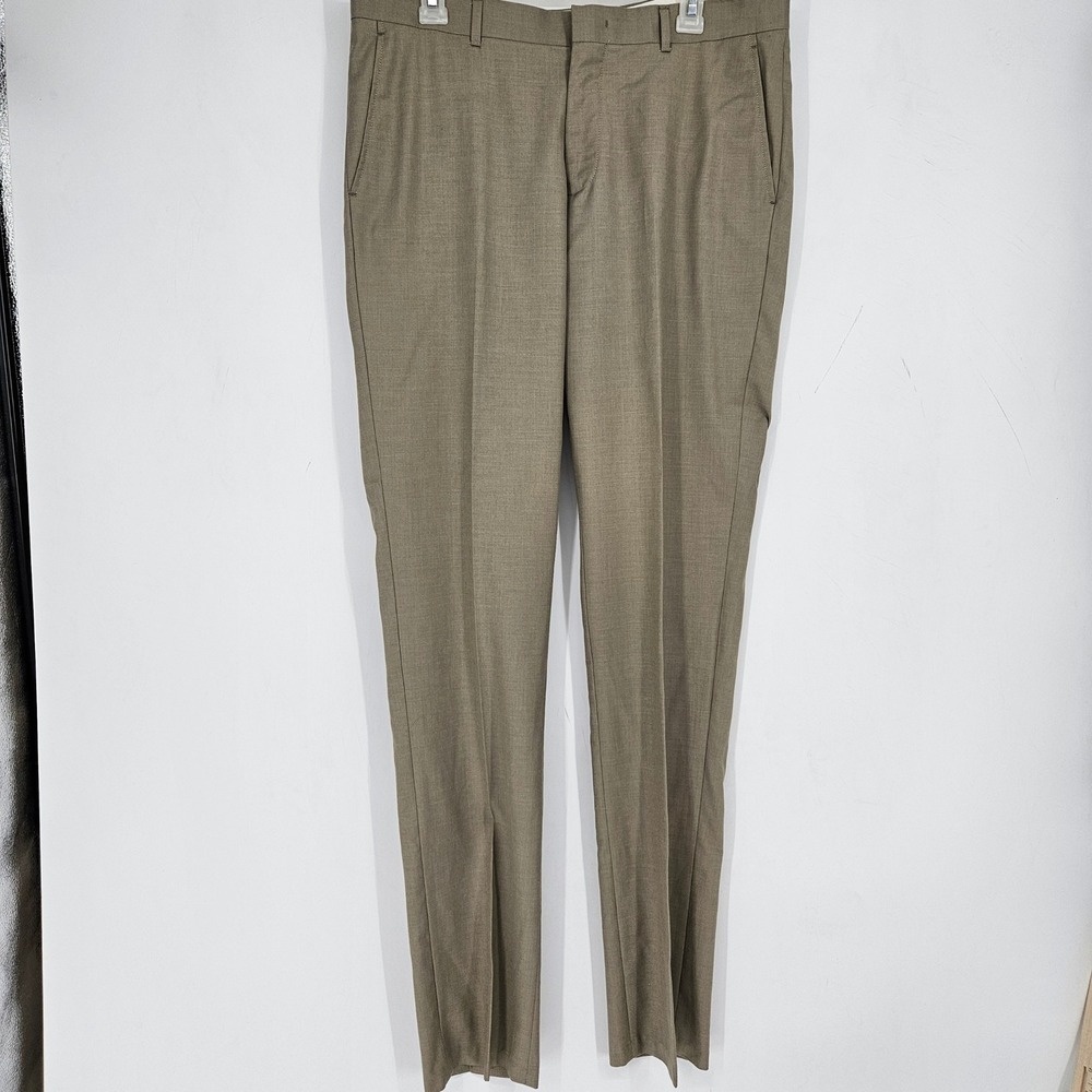 Vintage Balmain Pants‎ Mens 50R Pleated Tan Beige Dress Luxury Trousers